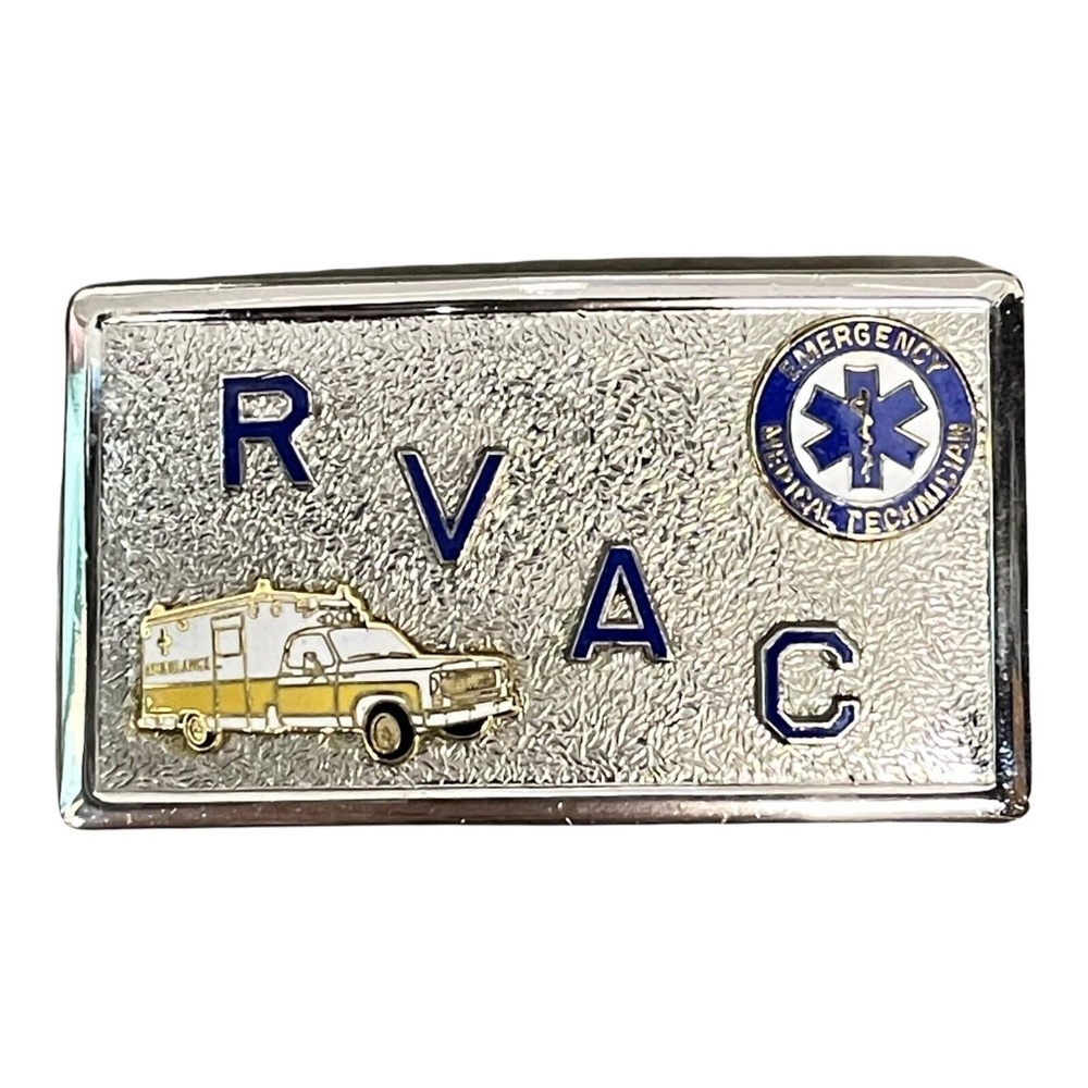 RVAC Emergency Medical Technician Chrome Belt Buckle